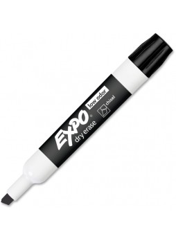 Expo 80001 Dry Erase Chisel Point Markers, Black, Dozen